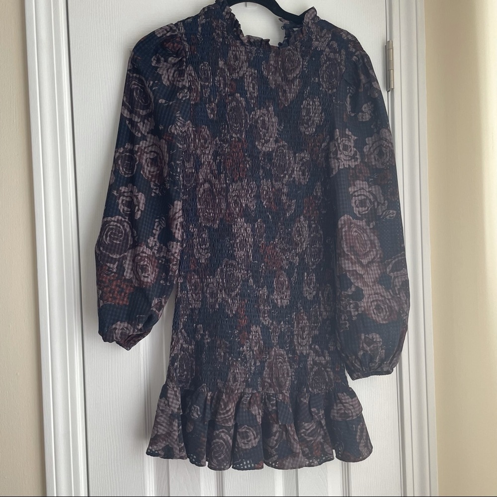 Zara Smocked Mini Dress Size XS - Picture 5 of 5